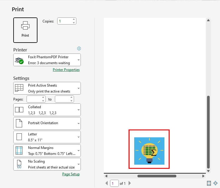 Image added as a footer using VBA