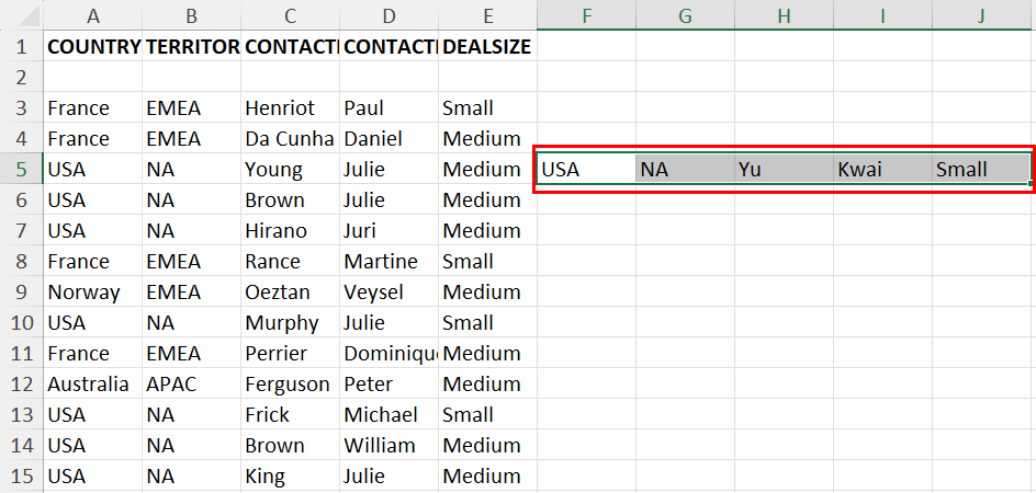 Moved a row in Excel using drag