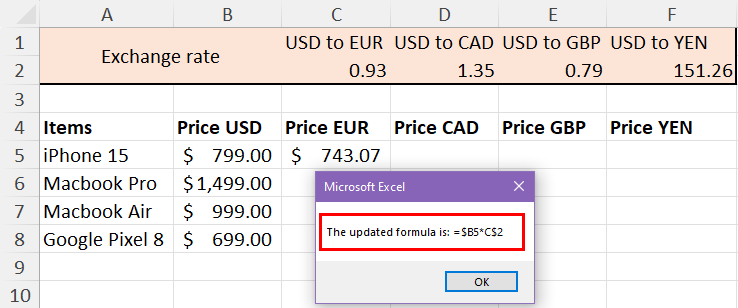 Modified the references using VBA