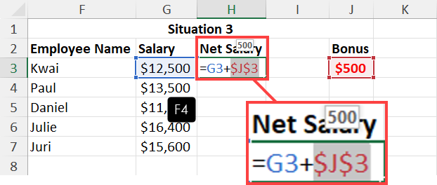 Press F4 to convert relative reference to absolute