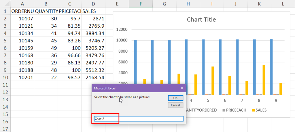 Enter chart number