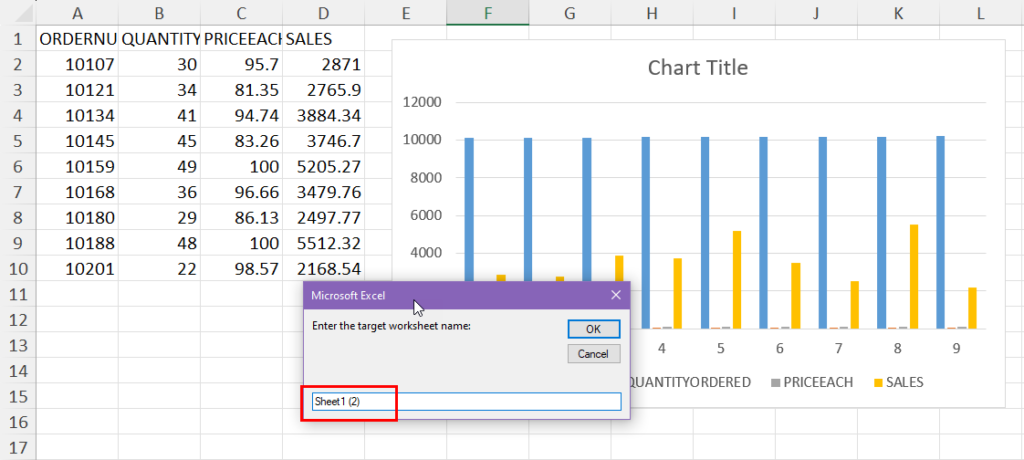 Enter sheet name