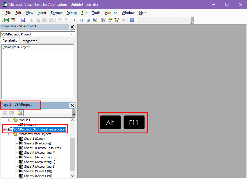 Bring up VBA Editor