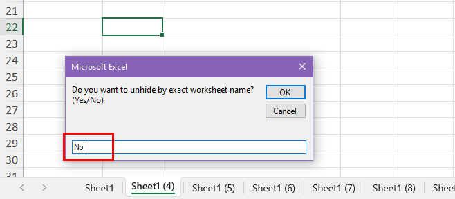 Choose from complete or partial sheet name
