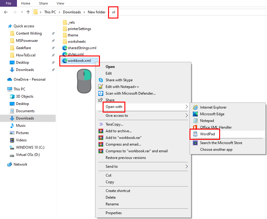 Open workbook.xml in an XML editor