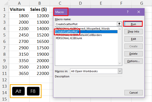 Running a macro