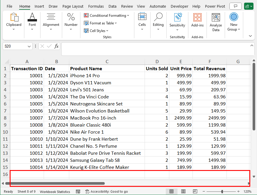 Sheet tabs missing