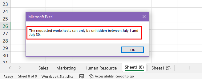 Unhide request denied