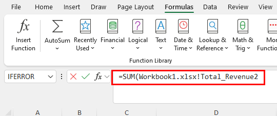 Excel has insereted the Named Range