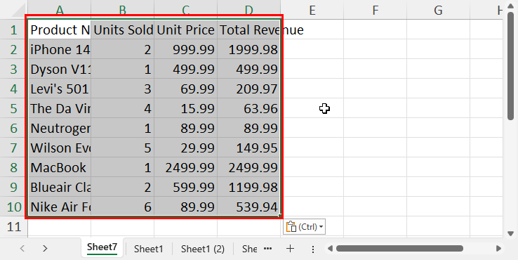 Referred to another worksheet using Paste Link
