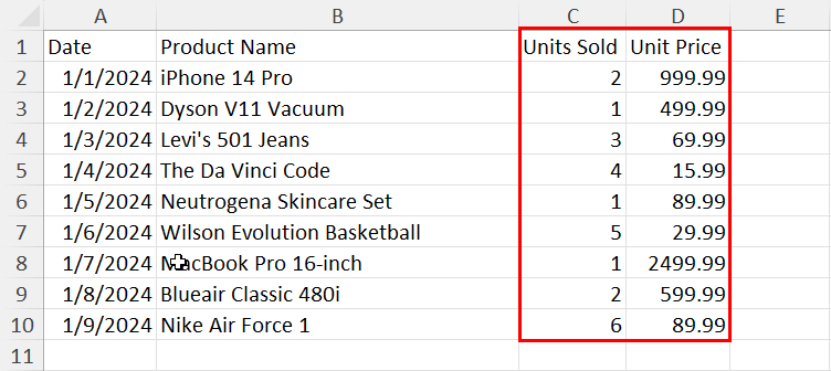 Sample dataset 1