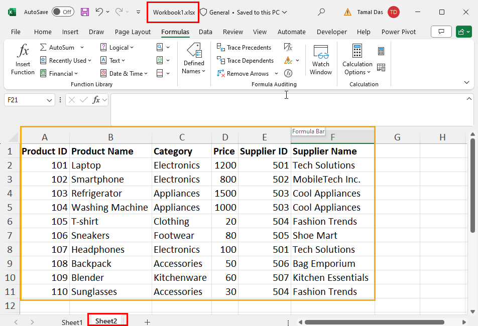 Sample dataset 2