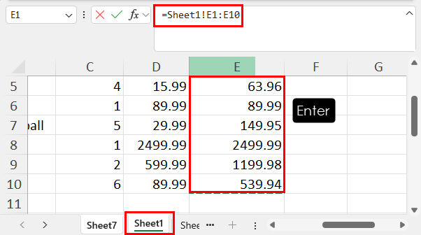 Select data with mouse