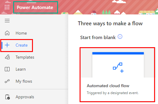 Automated cloud flow