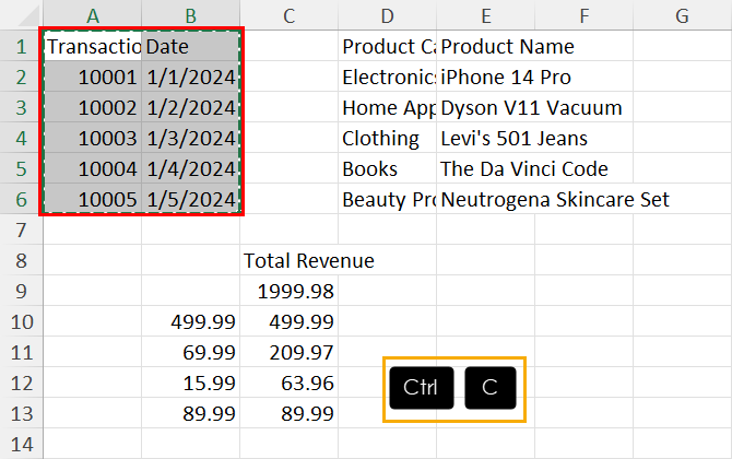 Copy source data