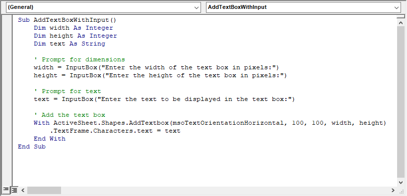Excel VBA script