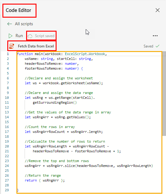 Fetch Data from Excel