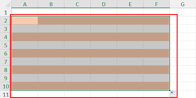 Fill every other row in Excel using Fill Handle