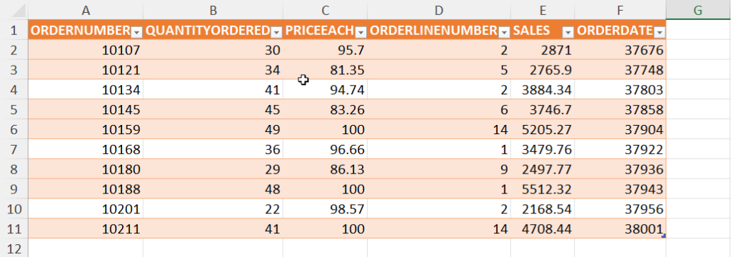 Fill every other row using Table Style modification
