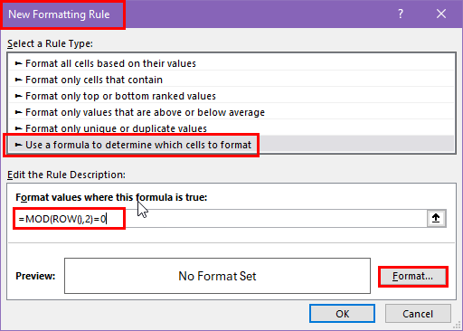 Format button