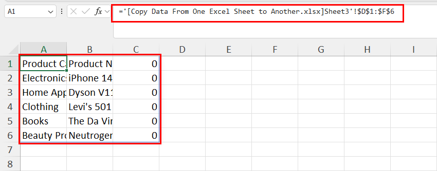 Formula for a different workbook