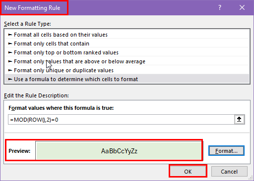 Hit OK on Format Cells