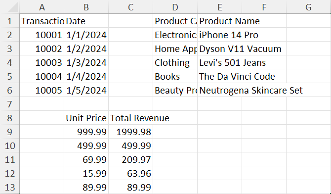 Sample dataset 1