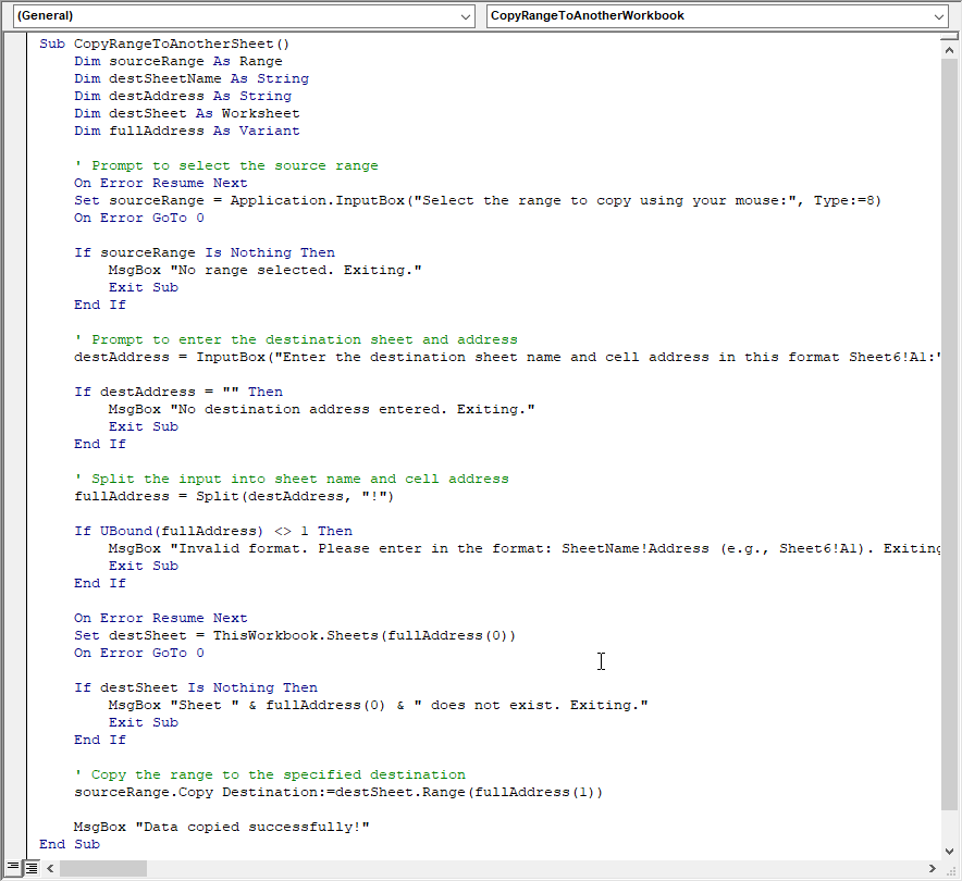 VBA script 1