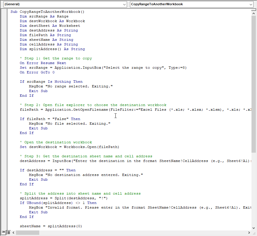 VBA script 2
