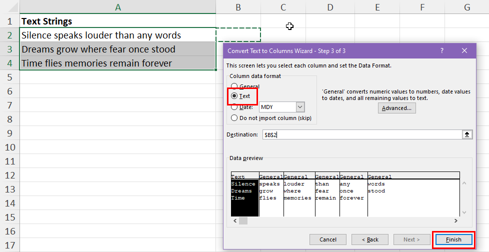 Column data format
