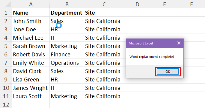 Confirmation for word replacement using VBA