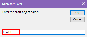 Enter chart object name