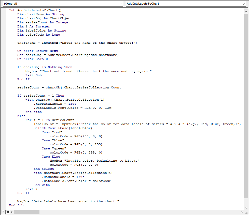 Excel VBA script 1