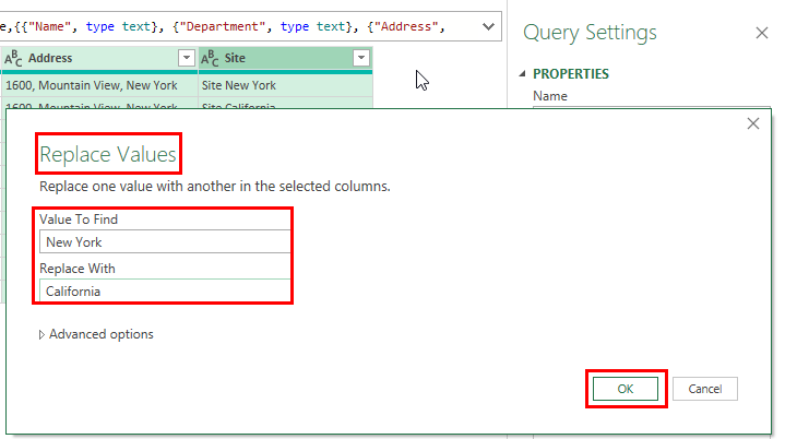 Replace values multiple