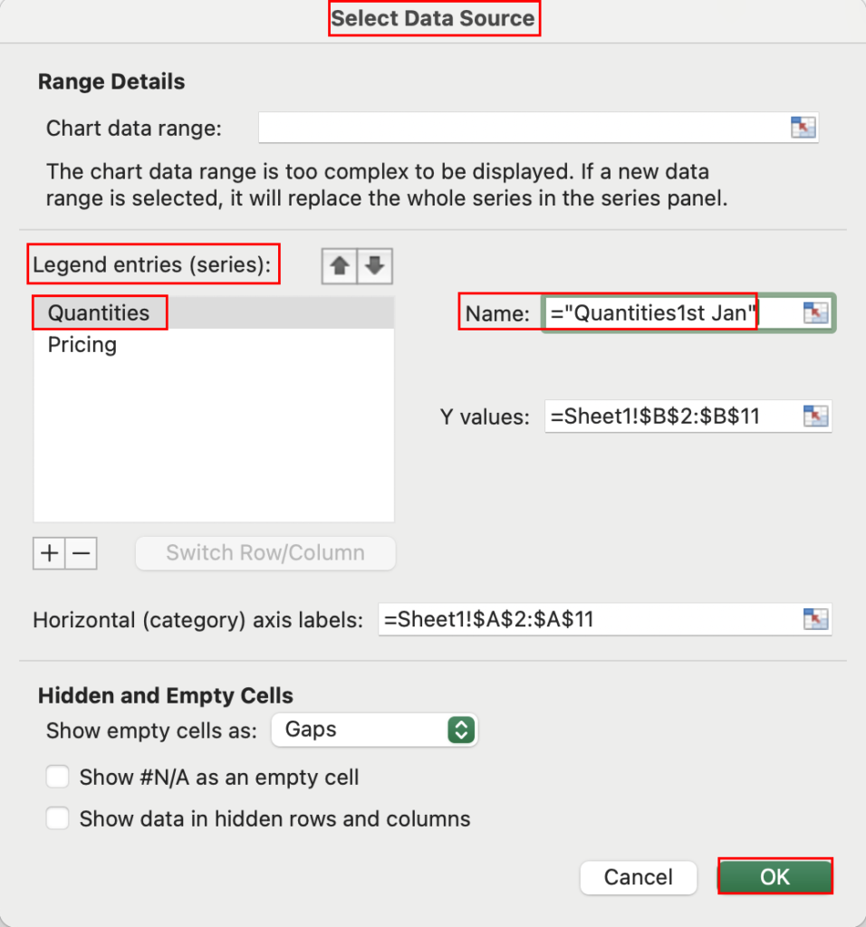Select Data Source in Mac