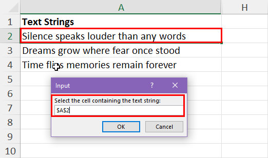 Select text string