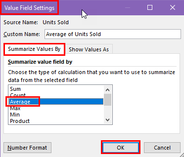 Switching to AVERAGE from SUM