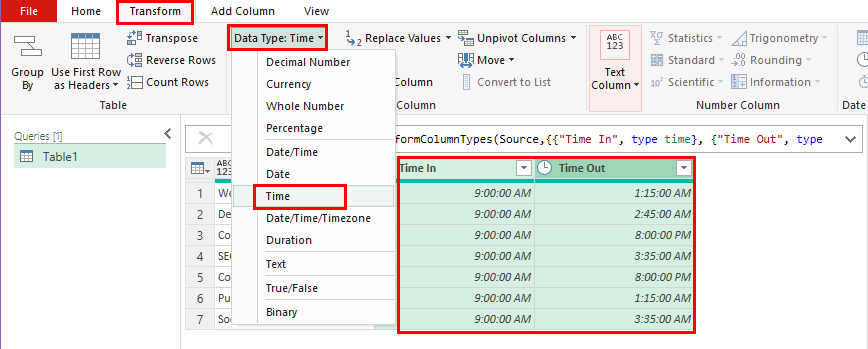 Convert to time