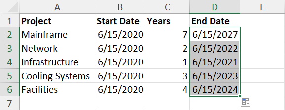 Excel copied formulas