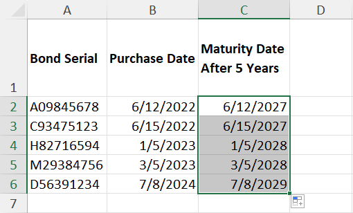 Excel copying formula