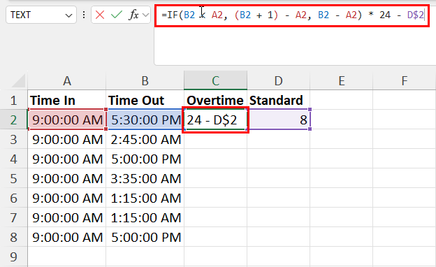 Overtime formula