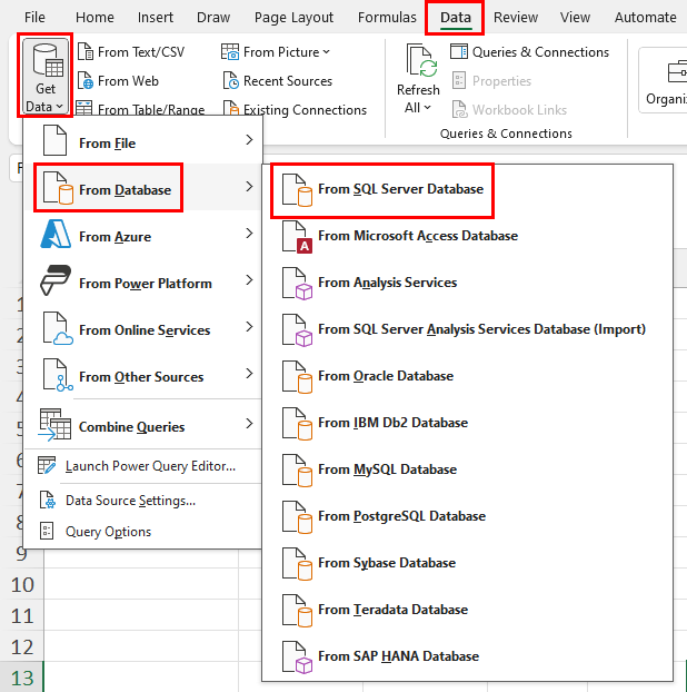 Power Query data sources
