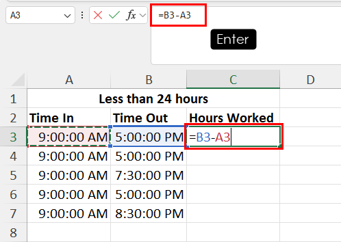 Subtraction formula