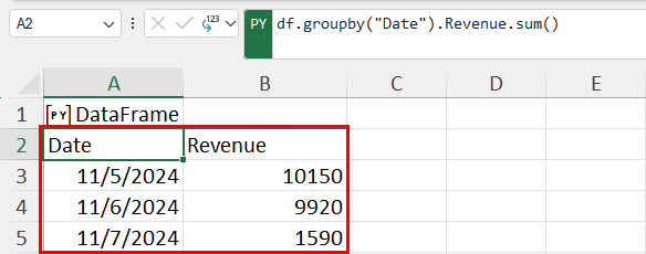 Aggregate in Python