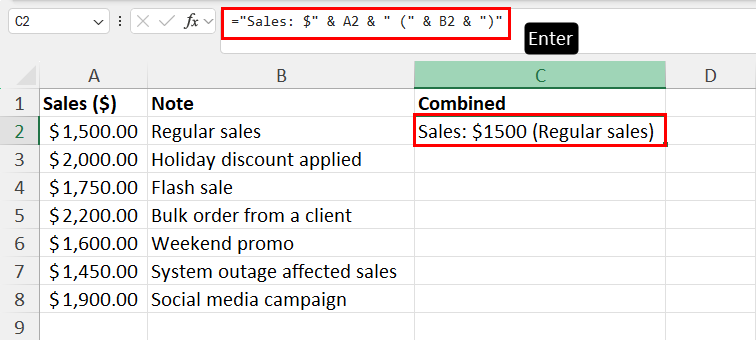 Calculate note