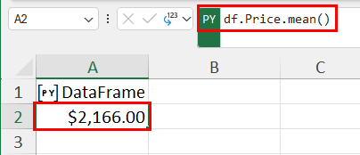 Getting average in PY