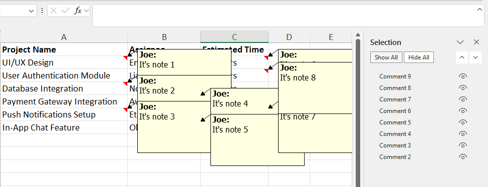 Visualize all Notes at once