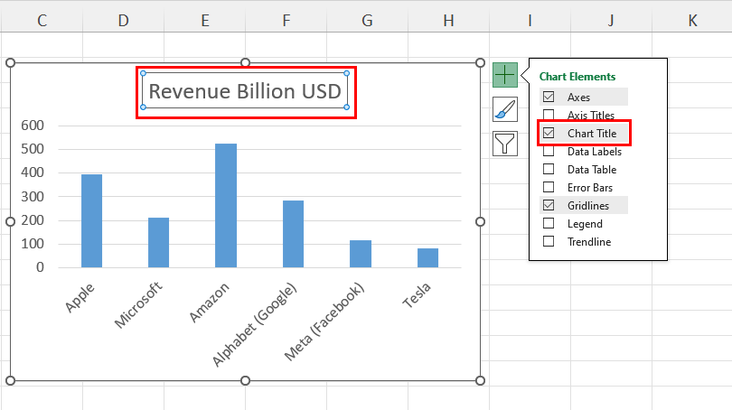 Chart Title field