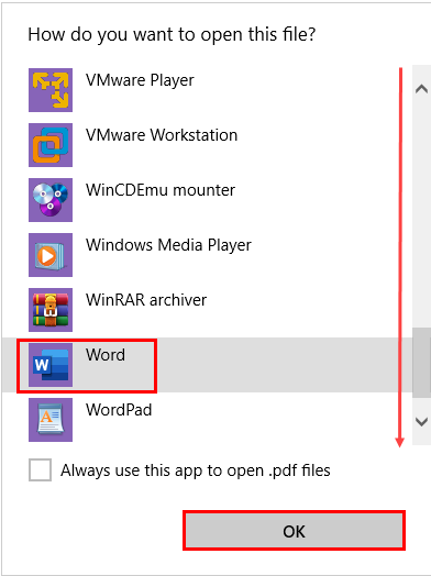Choose Word app
