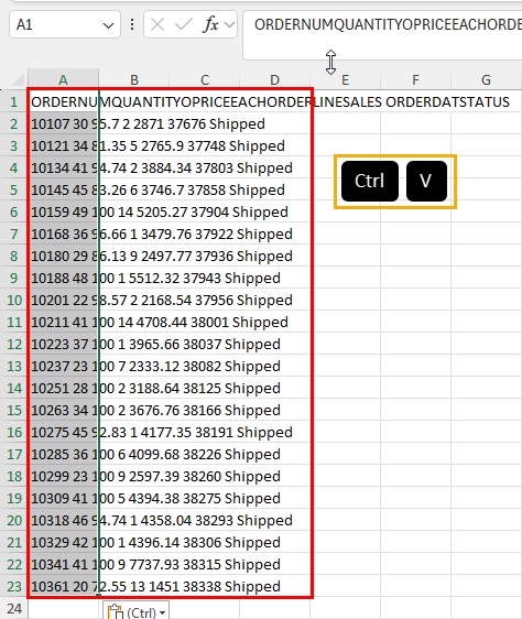 Copy from PDF to Excel using Google Drive